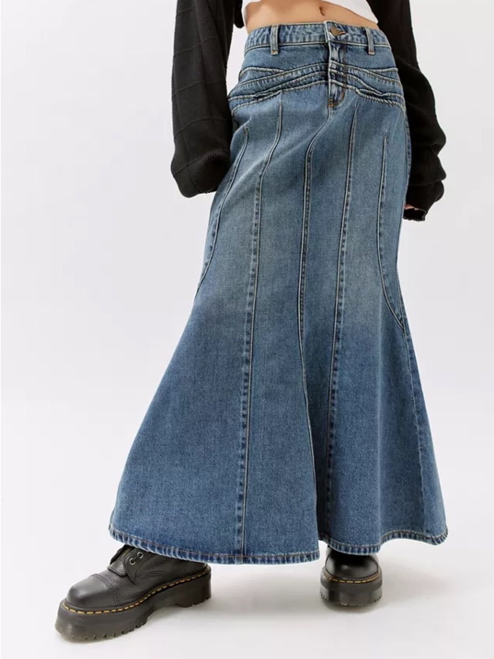 BDG Kendall Denim Maxi Skirt Size S